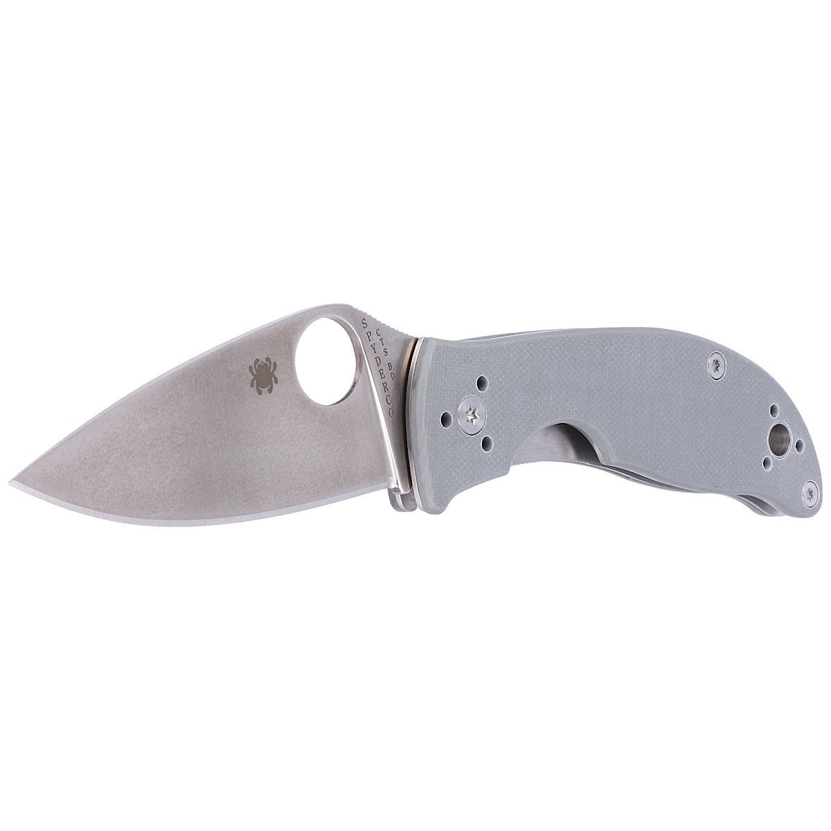Nóż składany Spyderco Alcyone G-10 Grey, CTS BD1N Plain (C222GPGY) 2 jpg