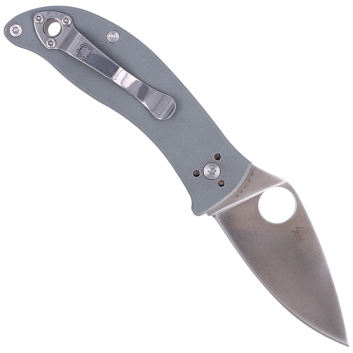 Nóż składany Spyderco Alcyone G-10 Grey, CTS BD1N Plain (C222GPGY) 3 jpg