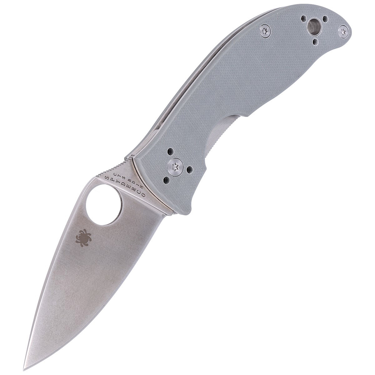 Nóż składany Spyderco Alcyone G-10 Grey, CTS BD1N Plain (C222GPGY) 6 jpg