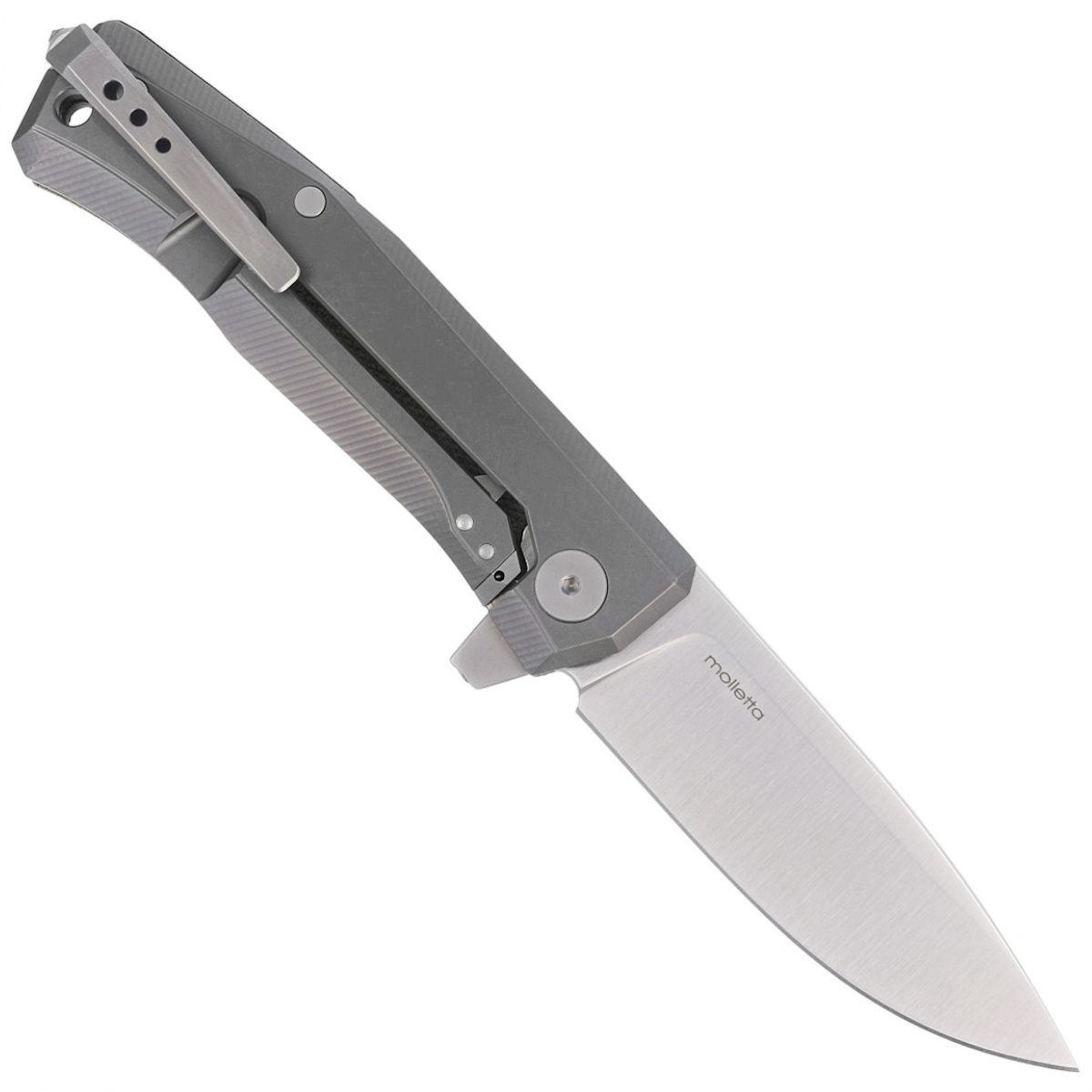 Nóż składany LionSteel Myto, Green Canvas Micarta, Satin M390 by Michele Pensato (MT01 CVG) 3 jpg