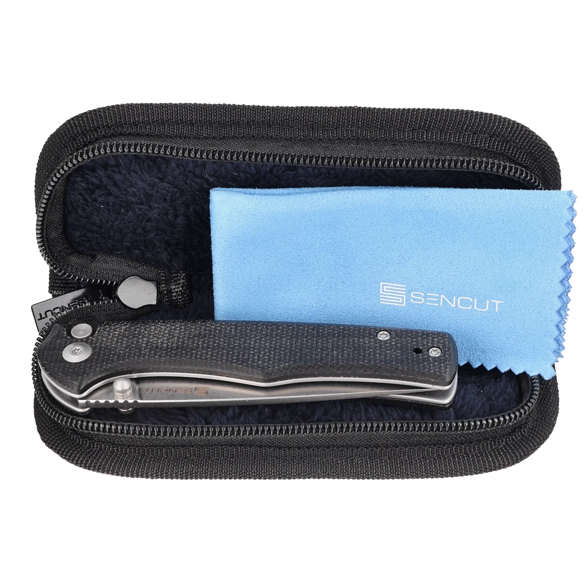 Nóż składany Sencut Crowley Black Micarta, Stonewashed D2 (S21012-2) 2 webp