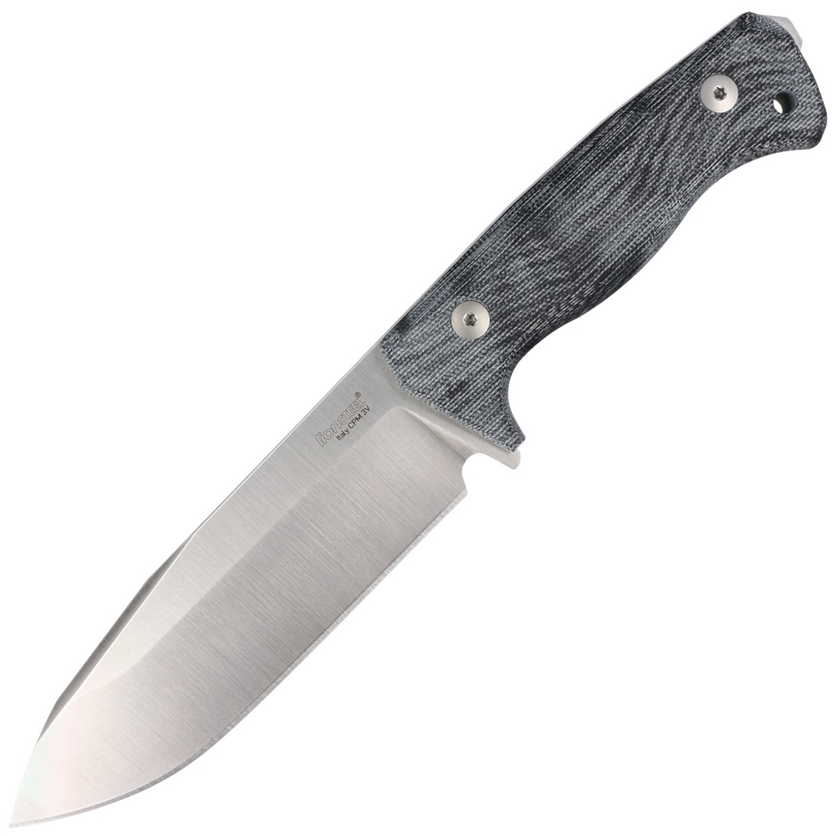 Nóż LionSteel Black Canvas Micarta, Satin CPM 3V by Molletta (T6 3V CVB) 1 jpg