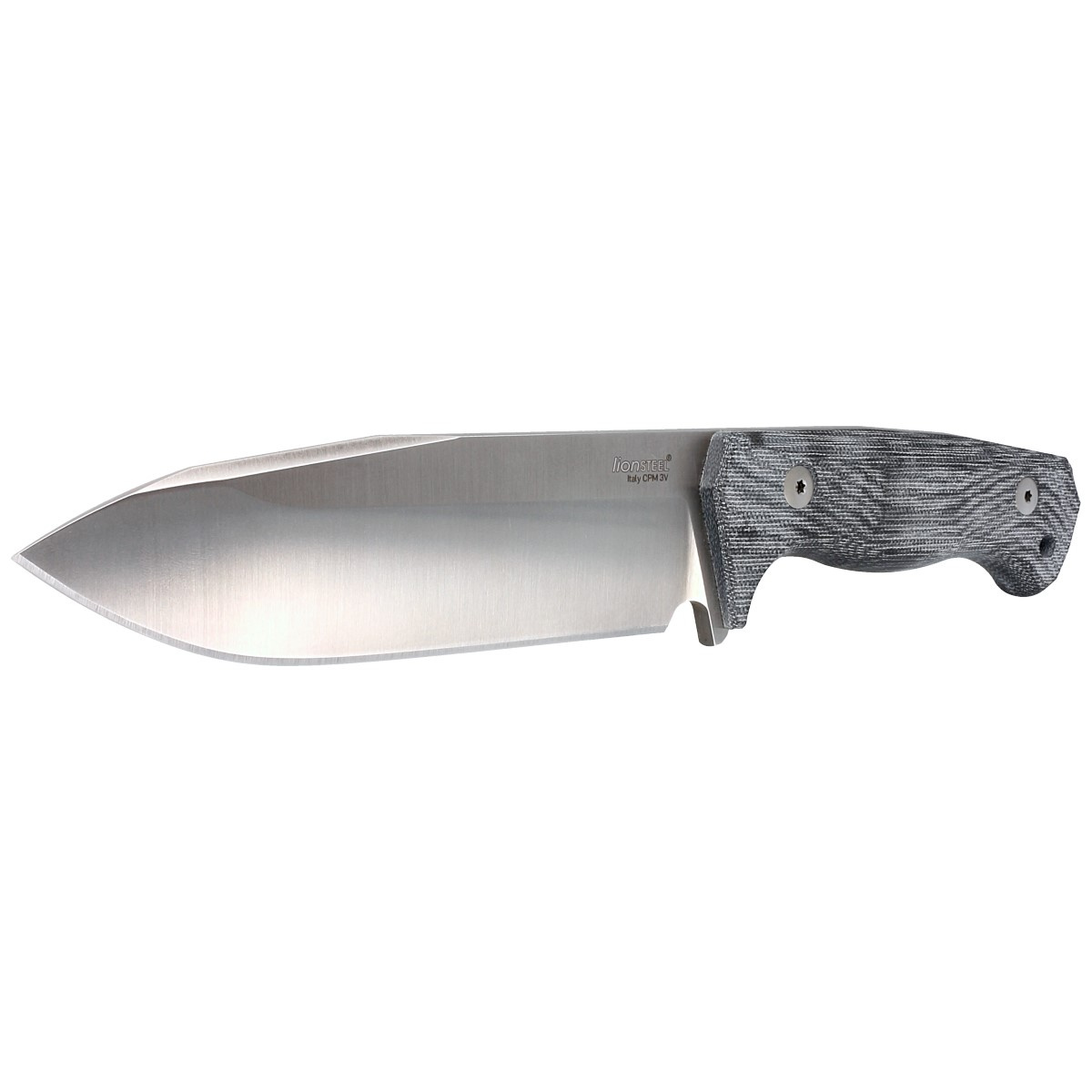 Nóż LionSteel Black Canvas Micarta, Satin CPM 3V by Molletta (T6 3V CVB) 2 jpg