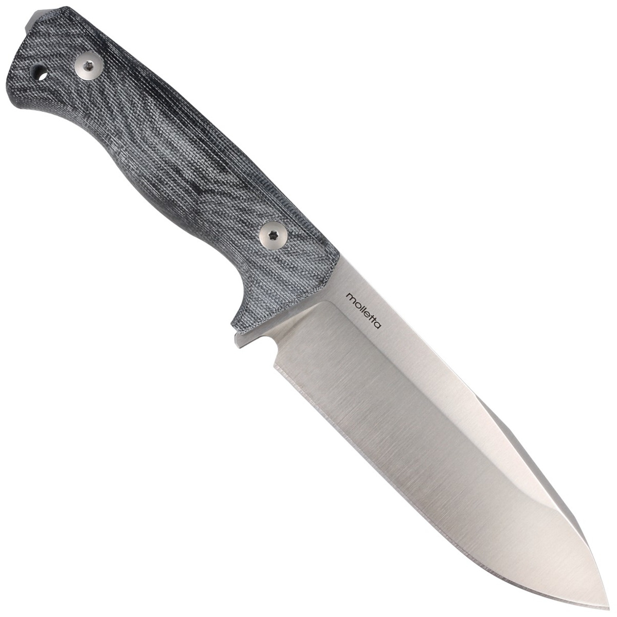 Nóż LionSteel Black Canvas Micarta, Satin CPM 3V by Molletta (T6 3V CVB) 3 jpg