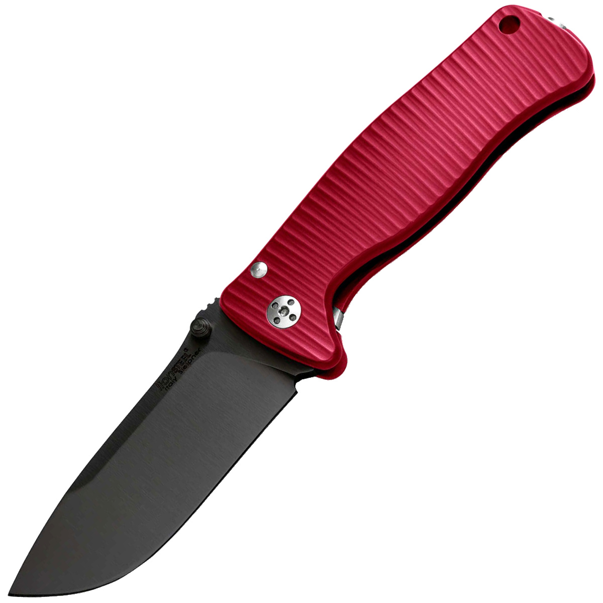 Nóż składany LionSteel SR2A Red Aluminium, Black Sleipner by Molletta (SR2A RB) 1 jpg