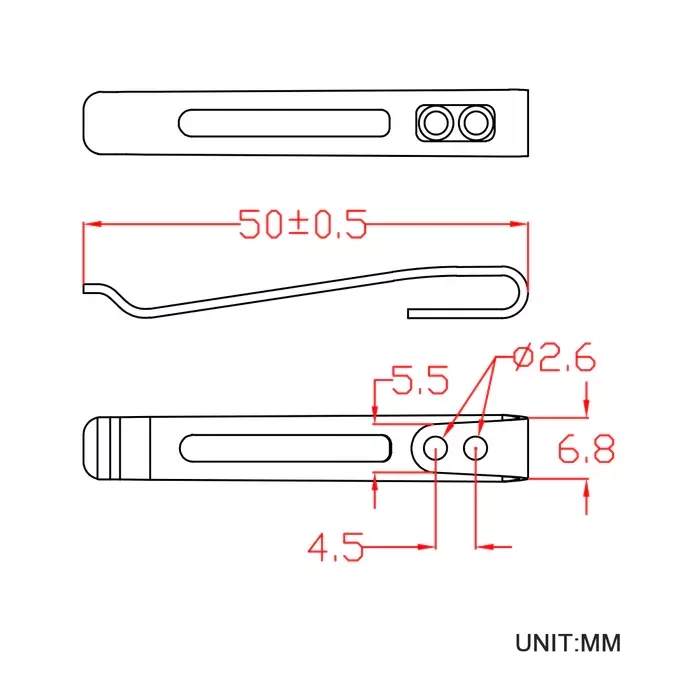 Klips Civivi Deep Carry Black Stainless Steel (CA-05A-V1) 3 webp
