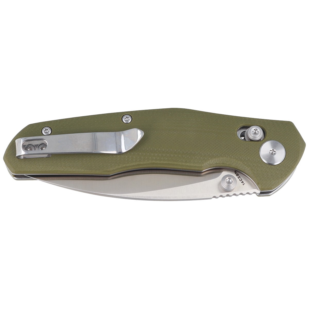 Nóż składany Bestechman Ronan OD Green G10, Satin 14C28N (BMK02B) 2 jpg