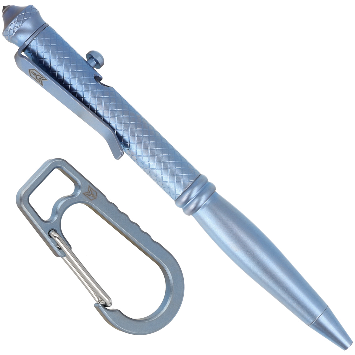 Zestaw Bestechman Scribe Blue Titanium Długopis i Karabińczyk (BM17B) 2 jpg