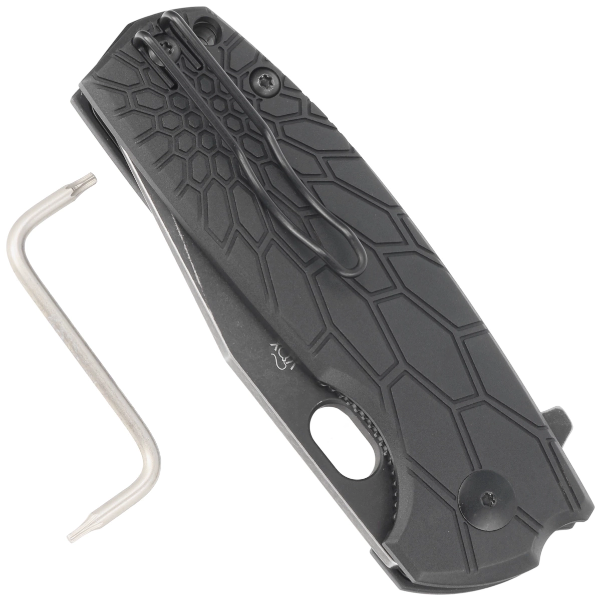 Nóż składany FOX Core Tanto Black FRN, Black Top Shield N690Co by Jesper Voxnæs (FX-612 BB) 2 webp