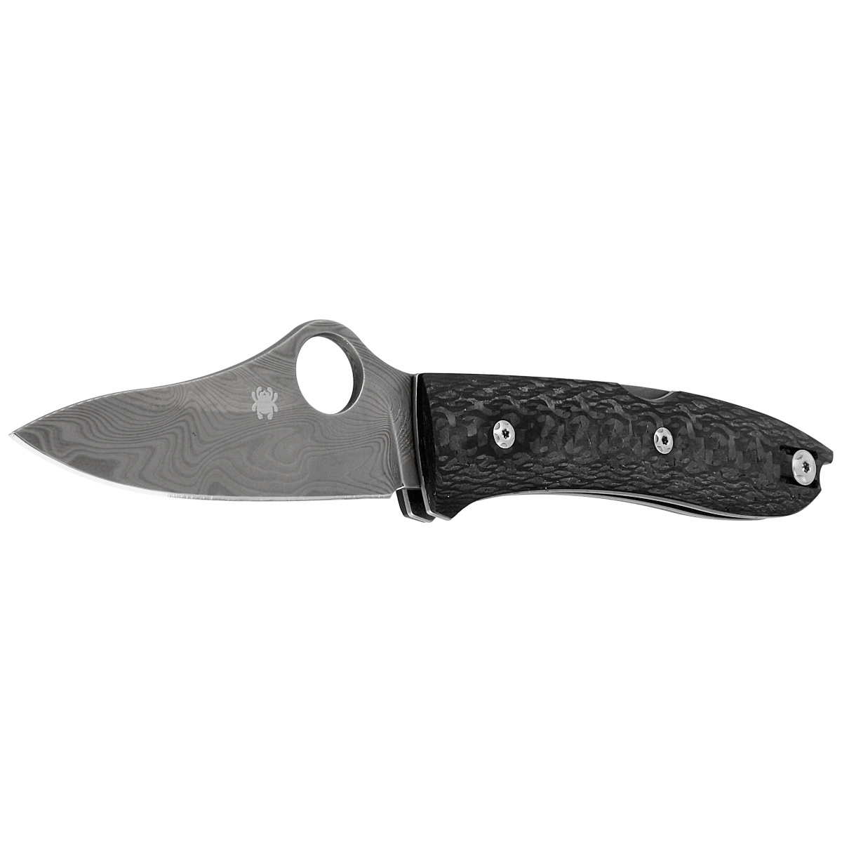 Nóż składany Spyderco SpyOpera Sprint Run Carbon Fiber, Damasteel Thor by Massimo Salice Sanna (C255CFPD) 2 jpg