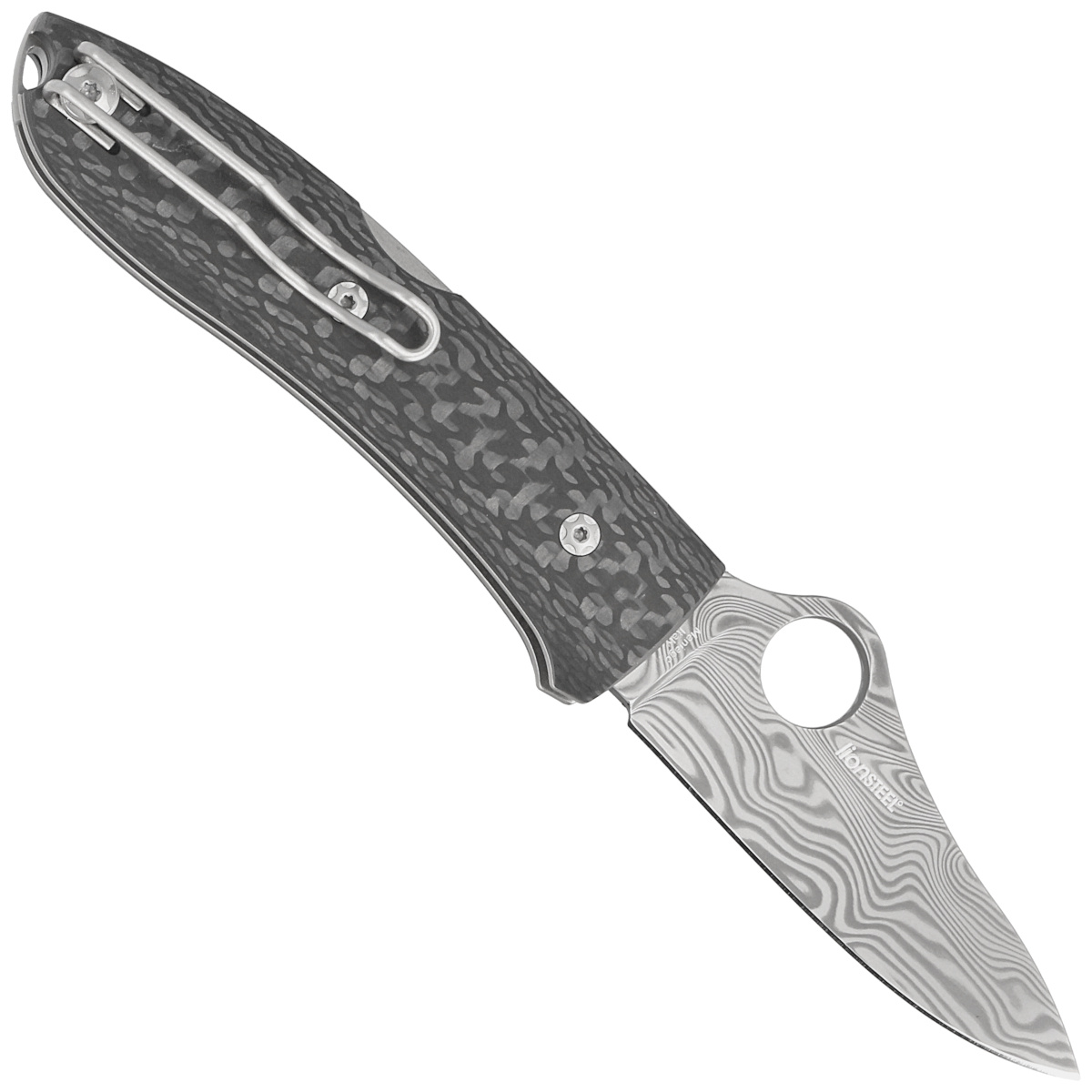 Nóż składany Spyderco SpyOpera Sprint Run Carbon Fiber, Damasteel Thor by Massimo Salice Sanna (C255CFPD) 3 jpg