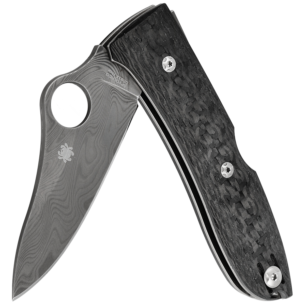 Nóż składany Spyderco SpyOpera Sprint Run Carbon Fiber, Damasteel Thor by Massimo Salice Sanna (C255CFPD) 5 jpg