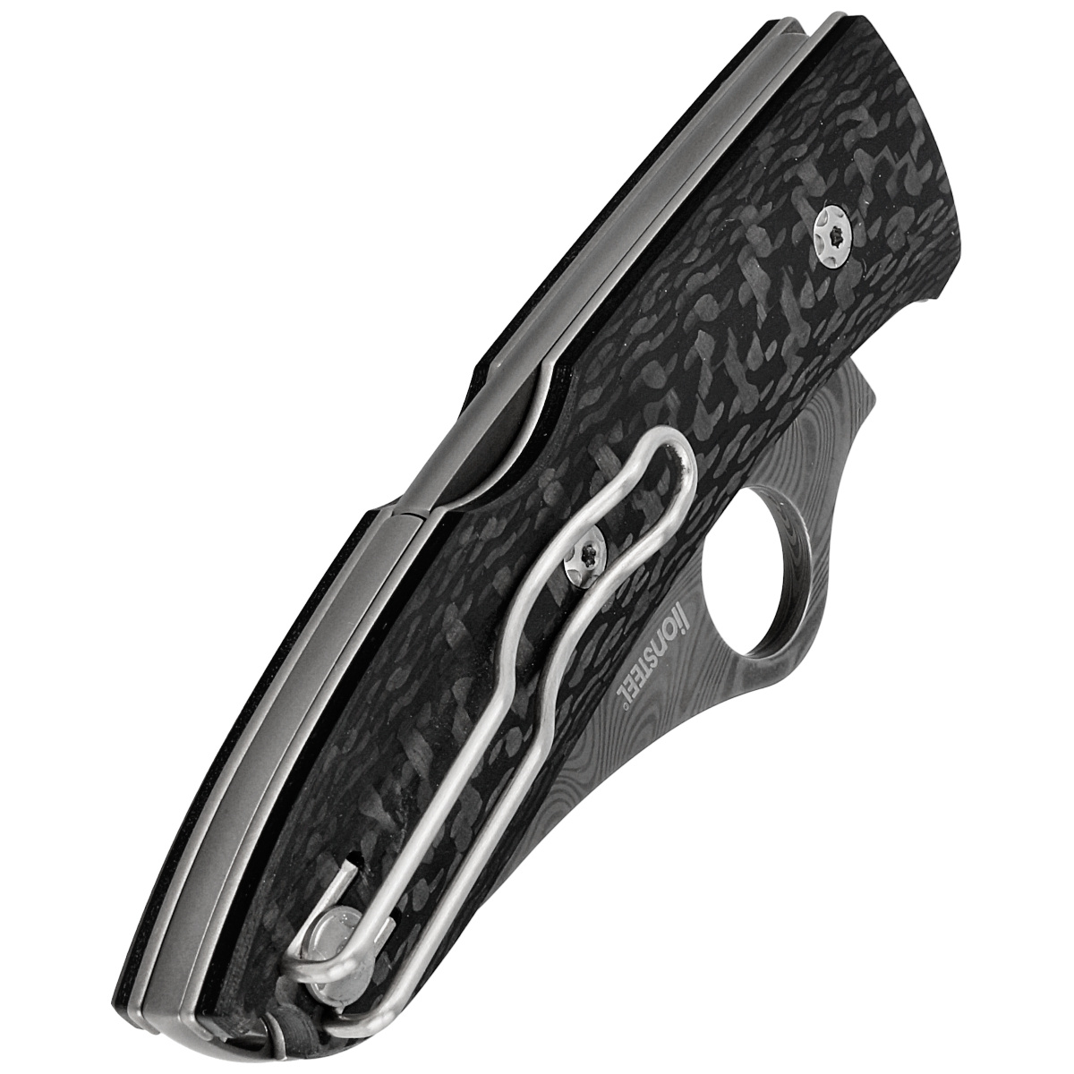 Nóż składany Spyderco SpyOpera Sprint Run Carbon Fiber, Damasteel Thor by Massimo Salice Sanna (C255CFPD) 6 jpg