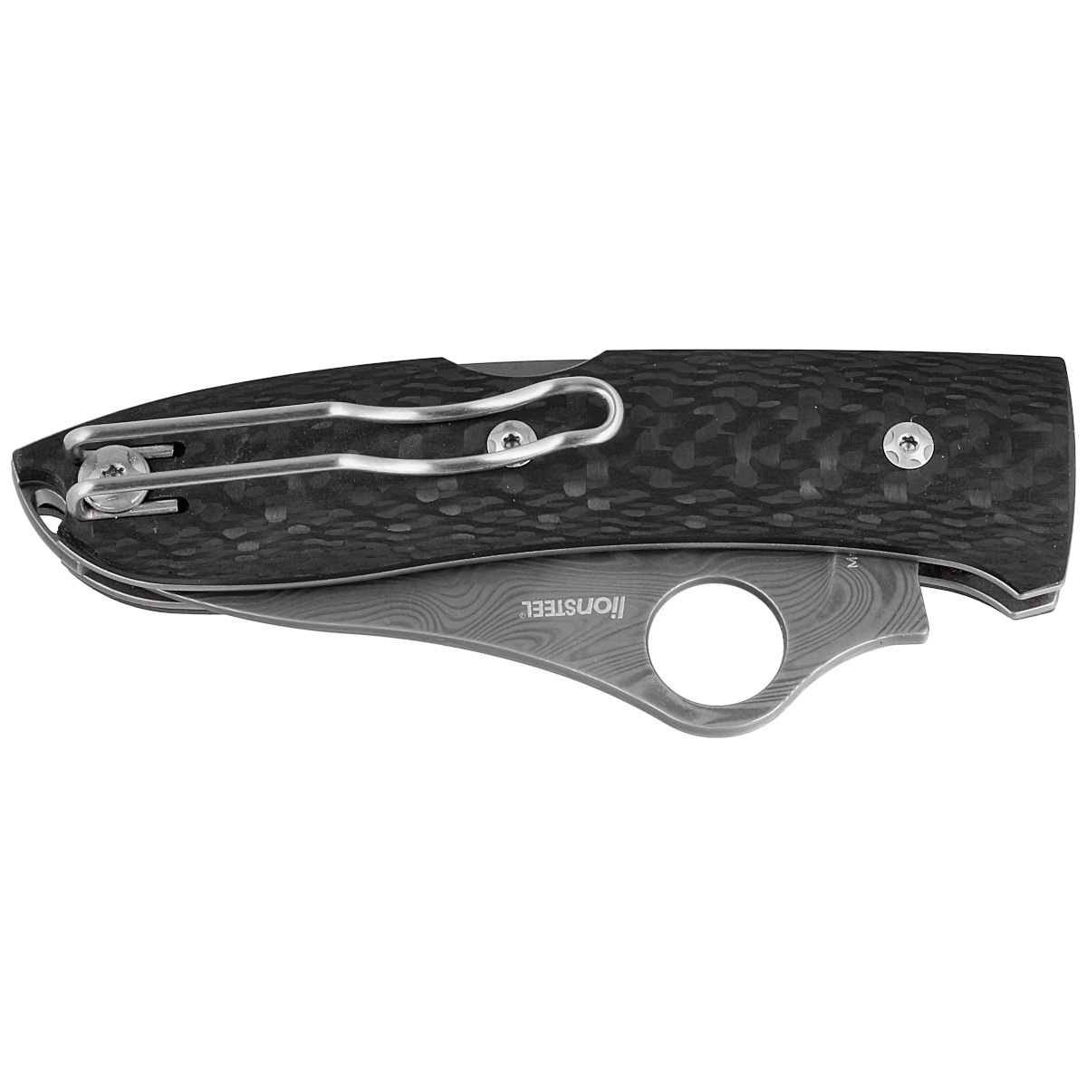 Nóż składany Spyderco SpyOpera Sprint Run Carbon Fiber, Damasteel Thor by Massimo Salice Sanna (C255CFPD) 7 jpg