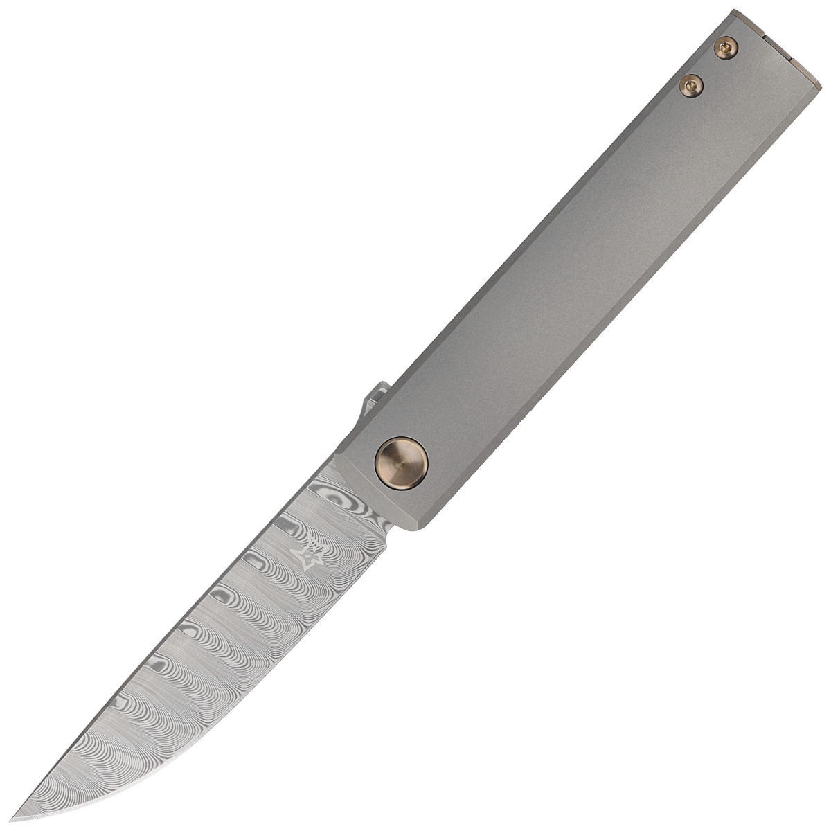 Nóż składany FOX Chnops Sandblasted Titanium, Damasteel DS93X Gysinge by Riccardo Gobbato (FX-543 DBB) 1 jpg