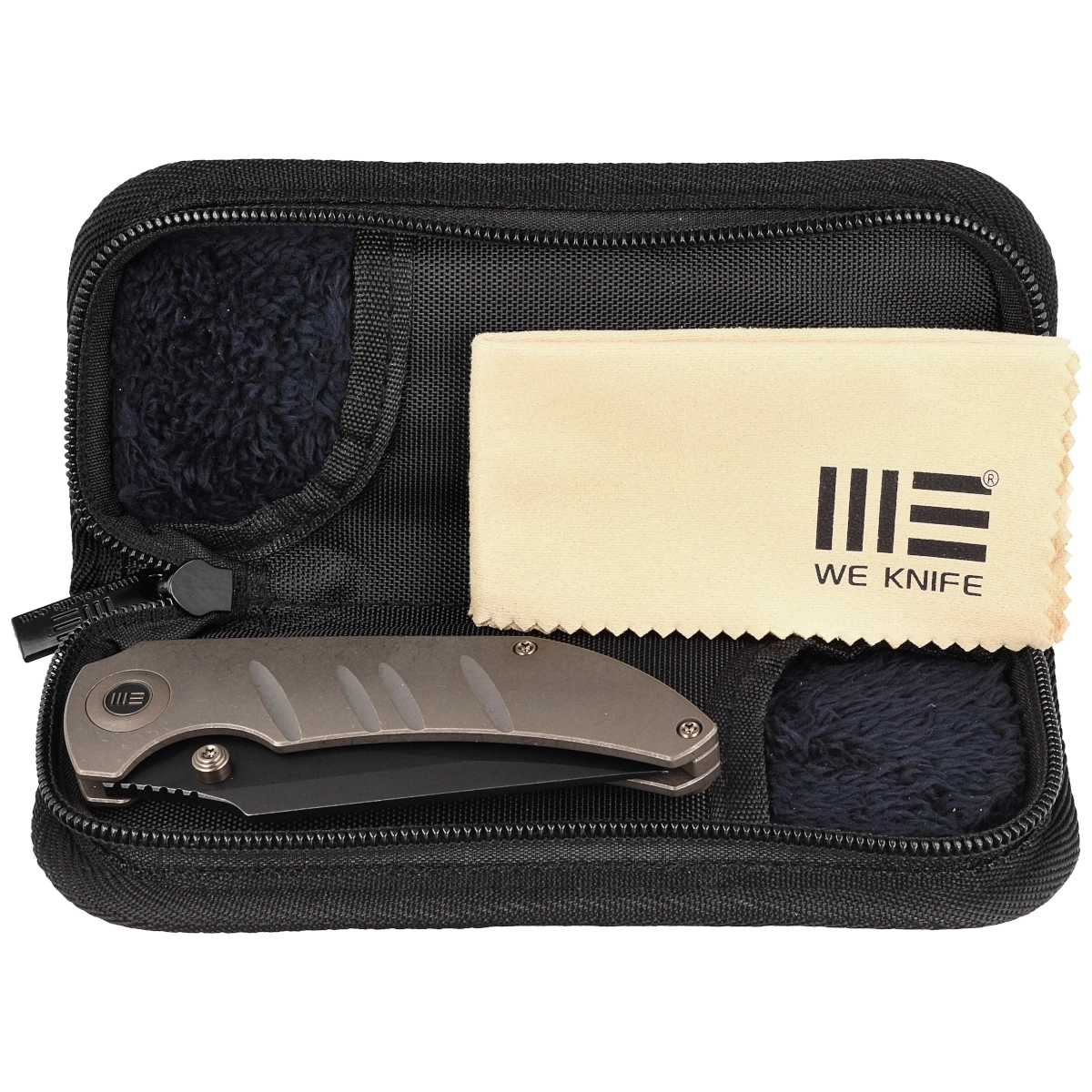 Nóż składany WE Knife Riff-Raff Bronze Titanium, Black Stonewash CPM 20CV by Matthew Christensen (WE22020B-1) 2 webp