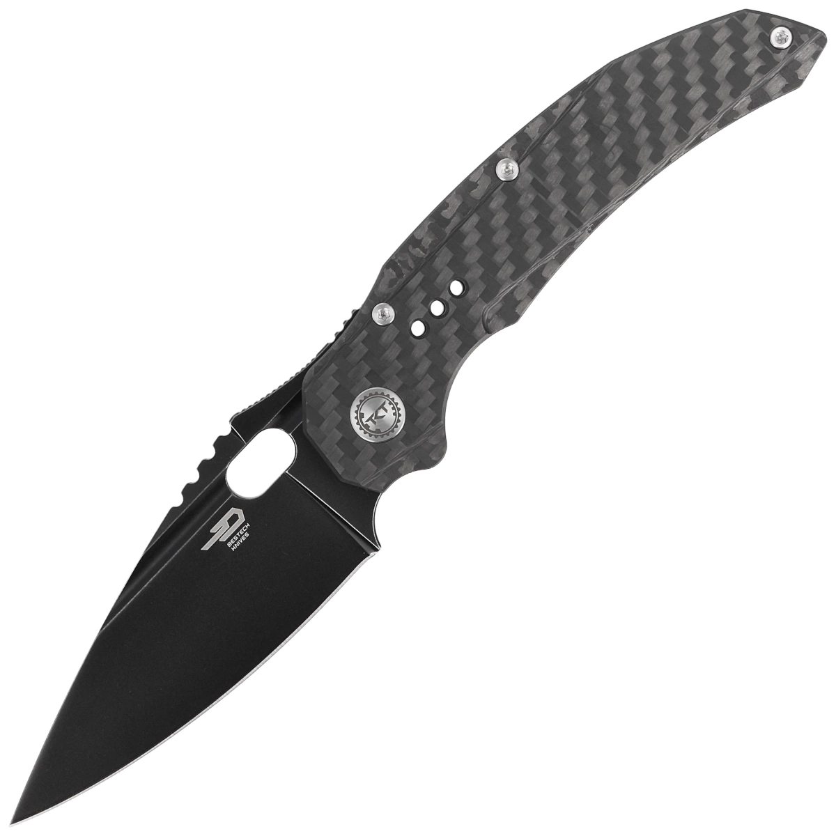Nóż składany Bestech Exploit Black Titanium/CF, stal CPM S35VN 1 webp