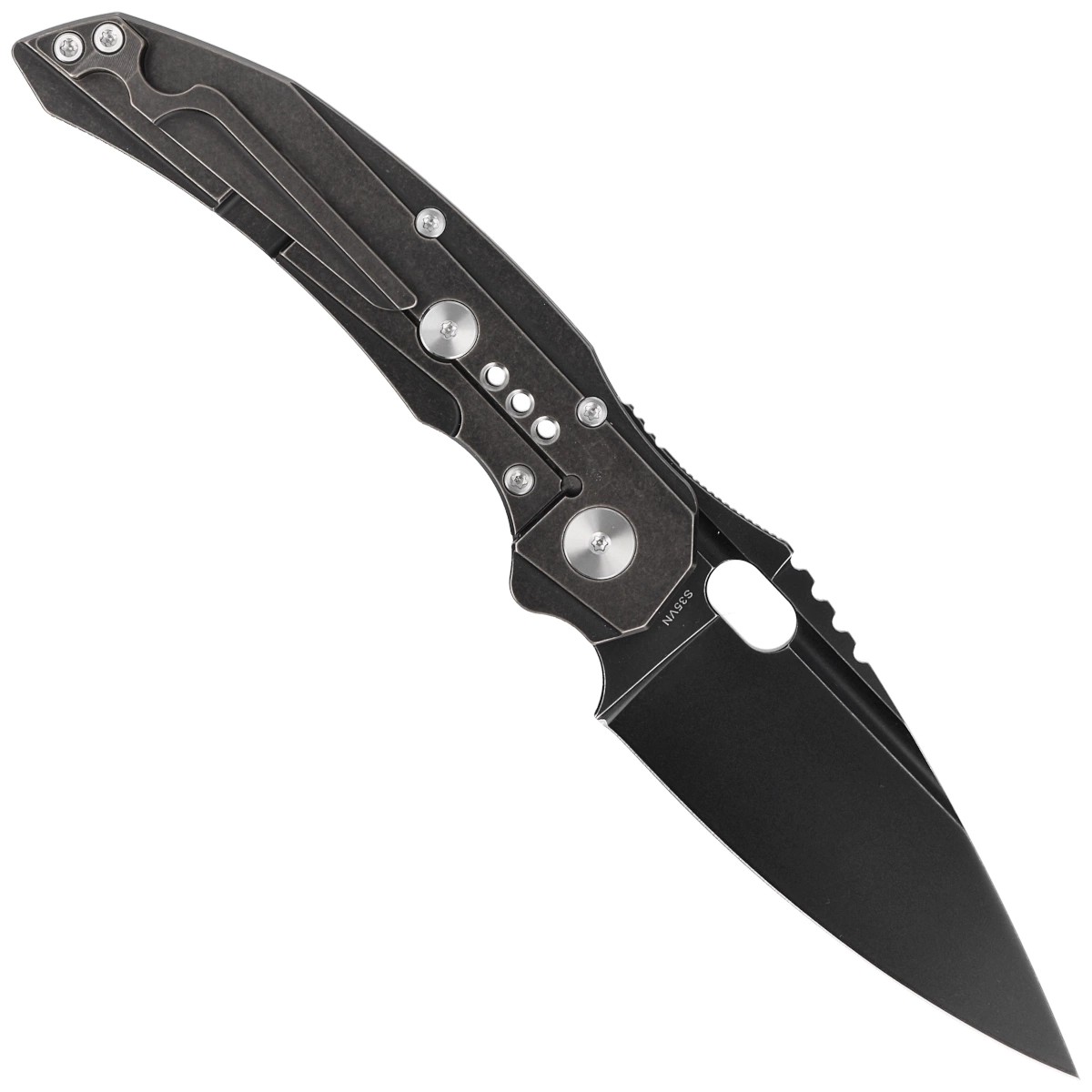 Nóż składany Bestech Exploit Black Titanium/CF, stal CPM S35VN 3 webp