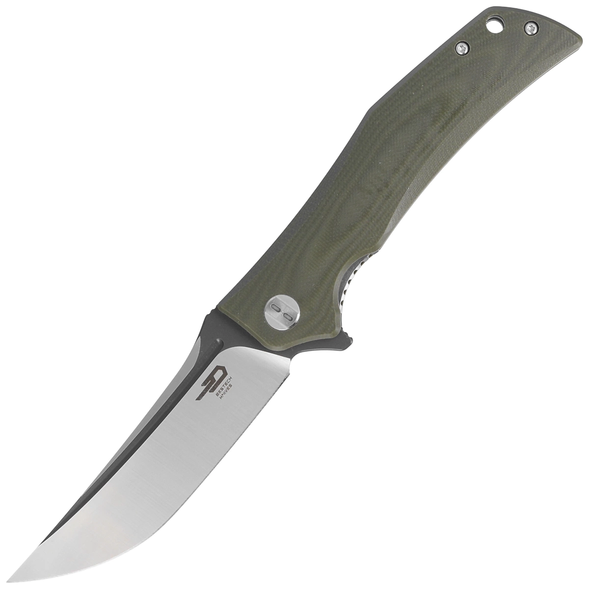 Nóż składany Bestech Scimitar Army Green G10, Gray/Satin D2 (BG05B-2) 1 webp