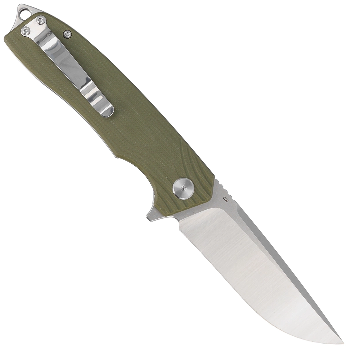 Nóż składany Bestech Lion Army Green G10, Stonewashed/Satin D2 (BG01B) 2 webp