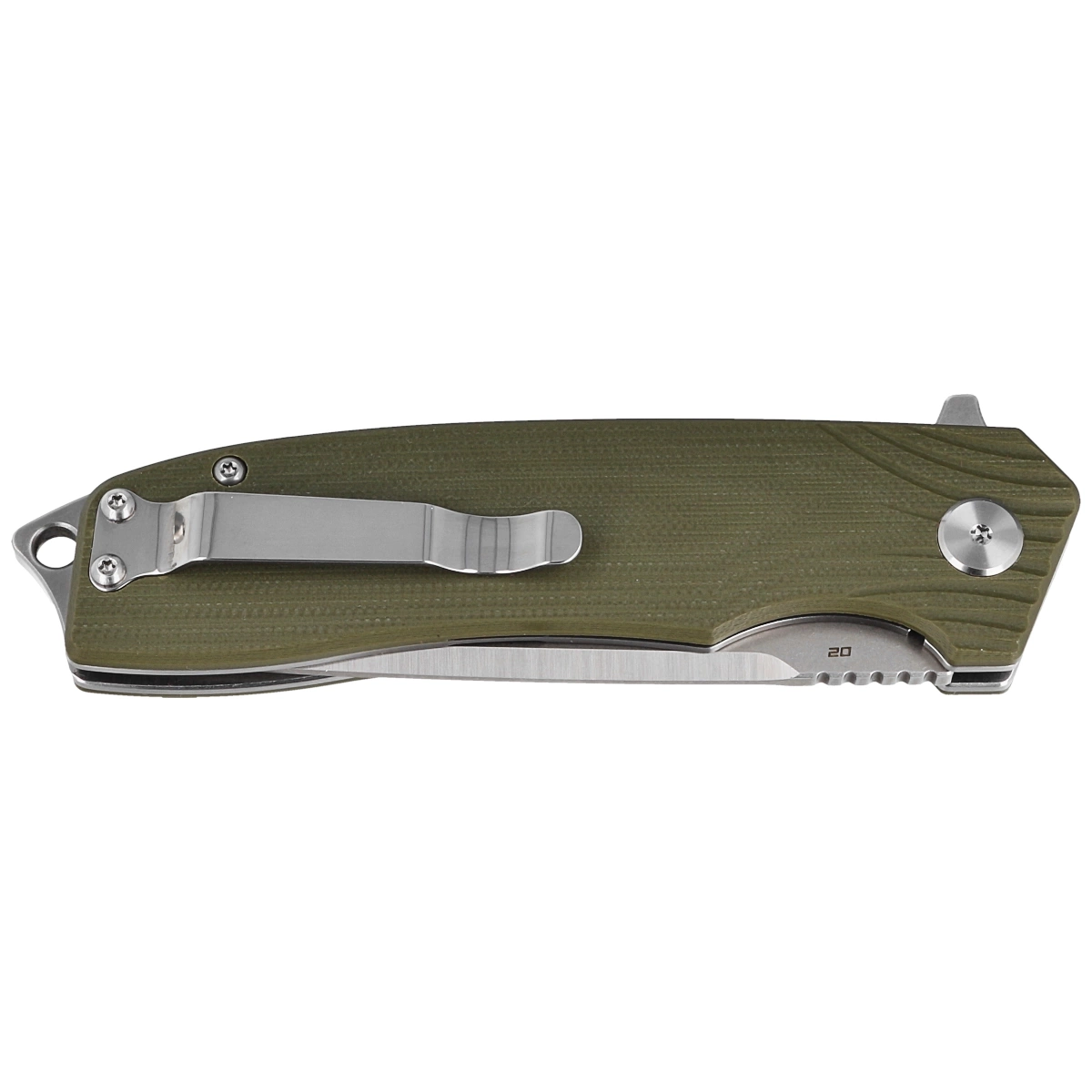 Nóż składany Bestech Lion Army Green G10, Stonewashed/Satin D2 (BG01B) 4 webp