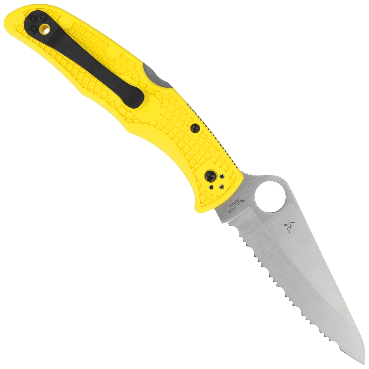 Nóż składany Spyderco Pacific Salt 2 FRN Yellow, Spyder H2 (C91SYL2) 2 webp