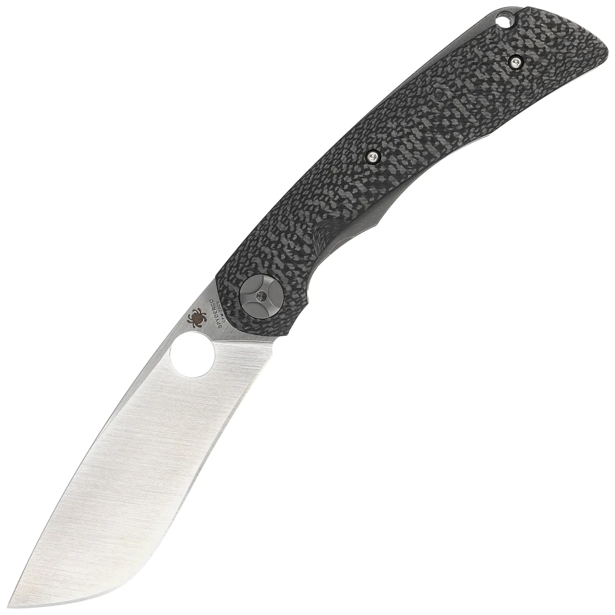 Nóż składany Spyderco Subvert Sprint Run Carbon Fiber / Titanium, Satin Plain CPM 20CV by Nati Amor (C239CFP) 1 webp