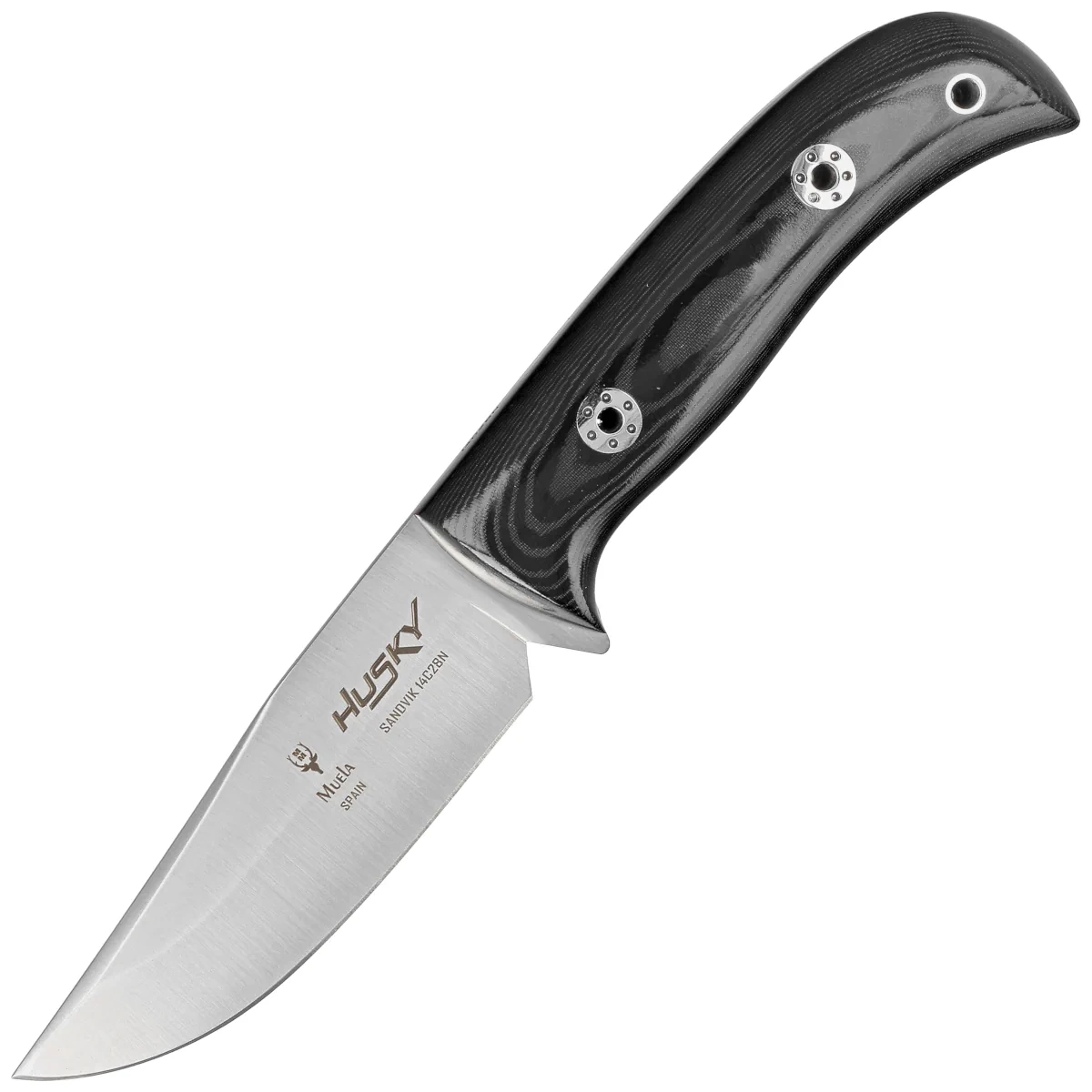 Nóż Muela Husky Black Micarta, Satin 14C28N (HUSKY-11M) 1 webp
