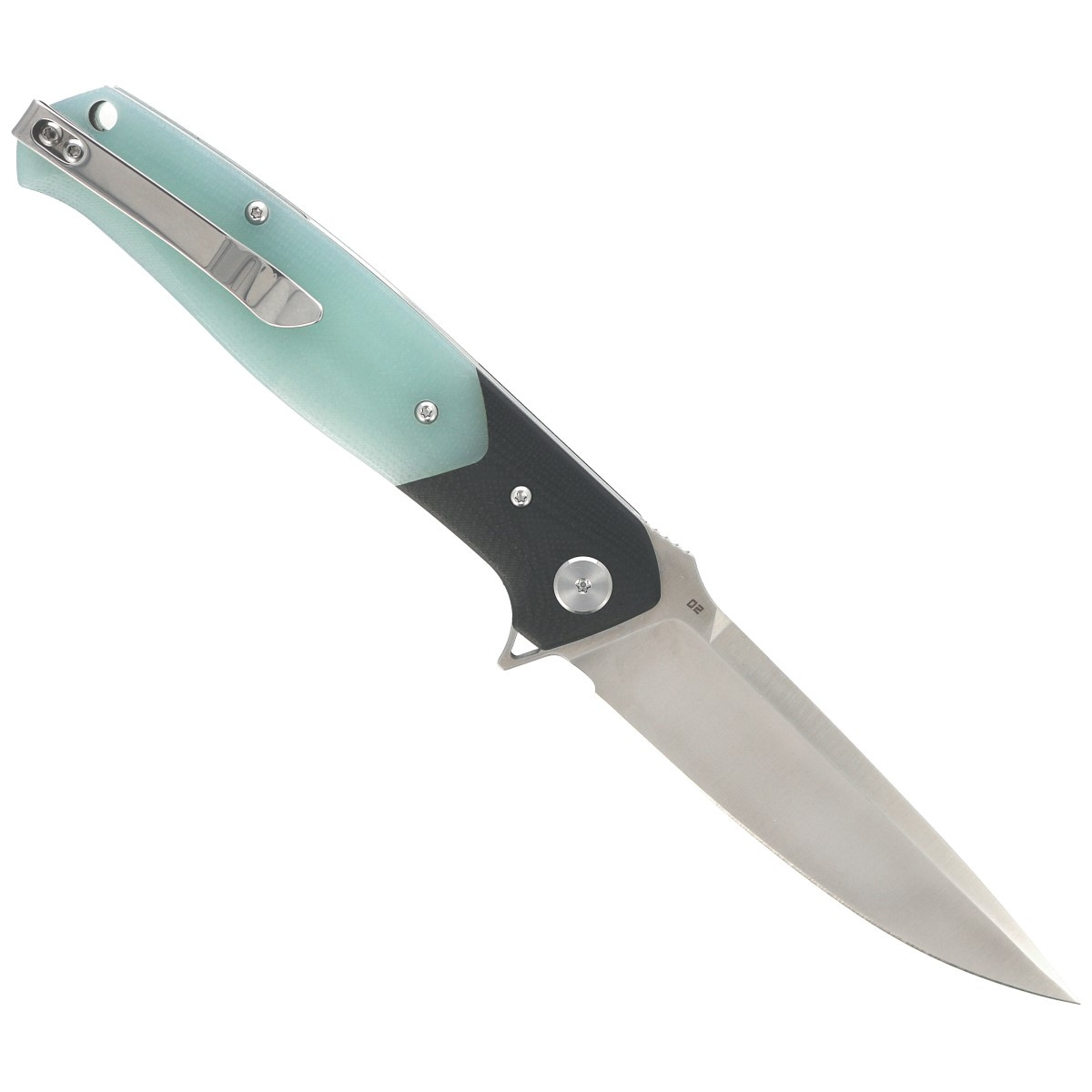 Nóż składany Bestech Swordfish Black / Jade G10, Satin D2 (BG03E) 3 jpg