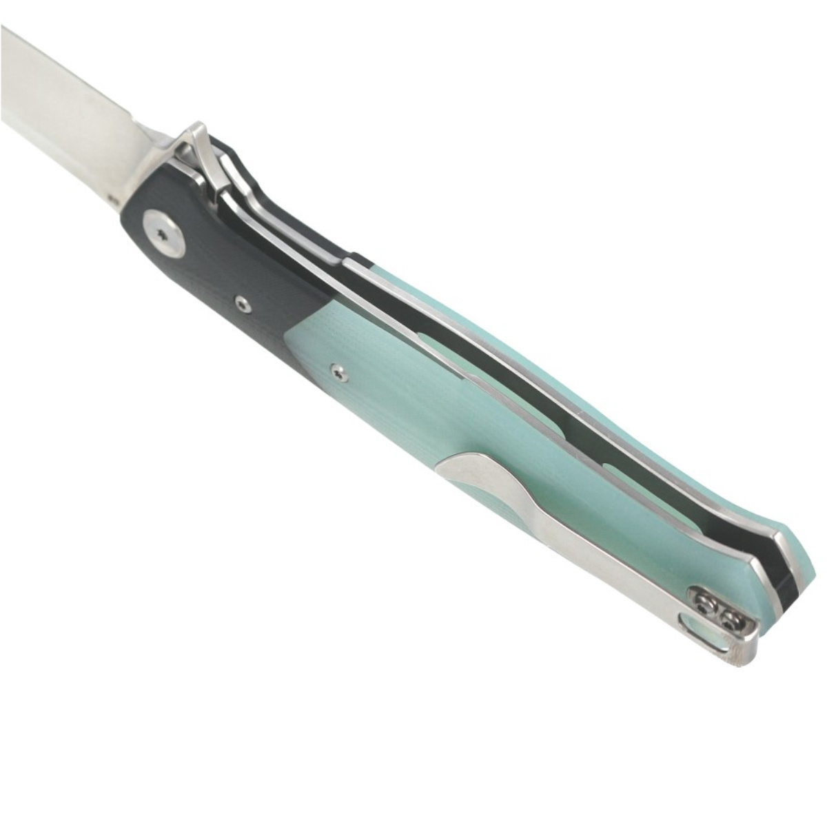 Nóż składany Bestech Swordfish Black / Jade G10, Satin D2 (BG03E) 5 jpg