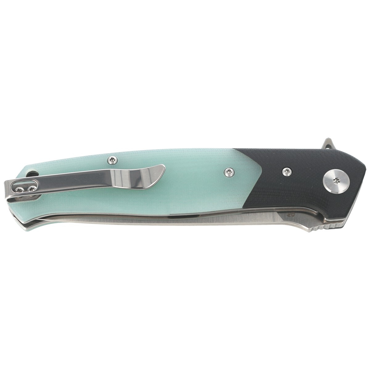 Nóż składany Bestech Swordfish Black / Jade G10, Satin D2 (BG03E) 7 jpg