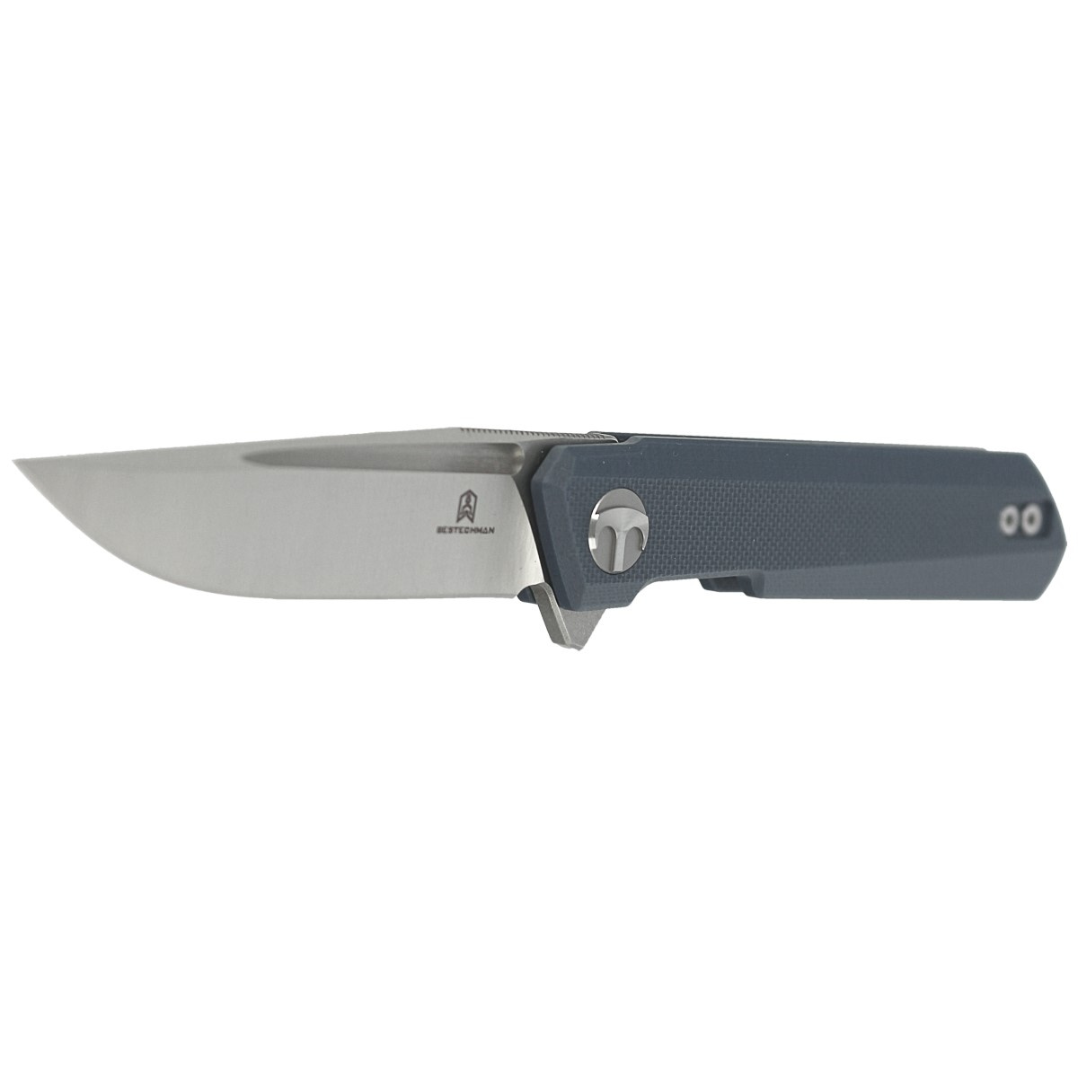 Nóż składany Bestechman Mini Dundee Grey G10, Stonewashed / Satin D2 by Ostap Hel (BMK03D) 2 jpg