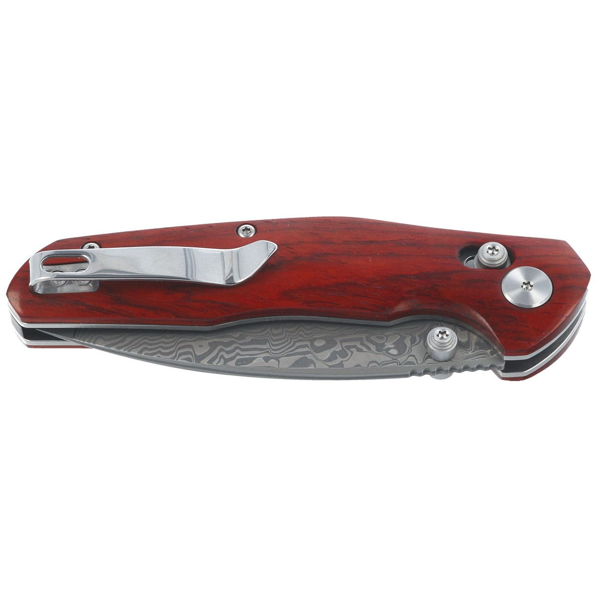 Nóż składany Bestechman Ronan Rosewood, Damascus (BMK02L) 7 jpg