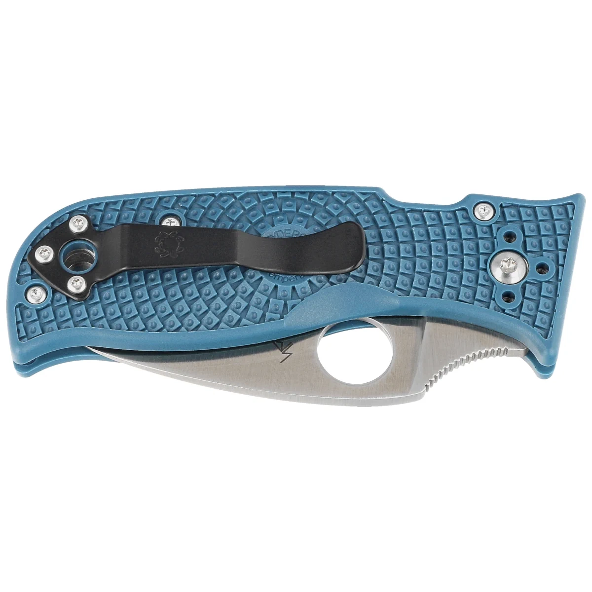 Nóż składany Spyderco Lil' Temperance 3 Lightweight Blue FRN, Satin Plain K390 by Sal Glesser (C69PBL3K390) 2 webp