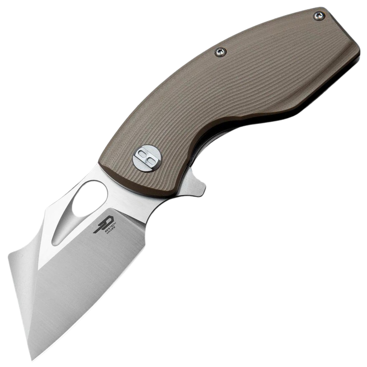 Nóż składany Bestech Lizard Beige G10, Satin/Bead Blast D2 (BG39C) 1 png