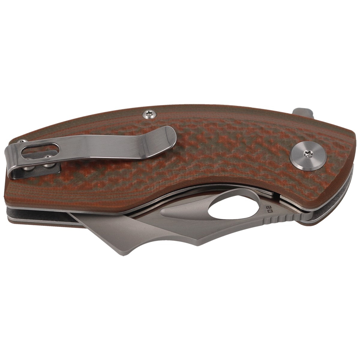 Nóż składany Bestech Lizard Green/Orange G10, Bead Blast/Satin D2 (BG39B) 7 jpg