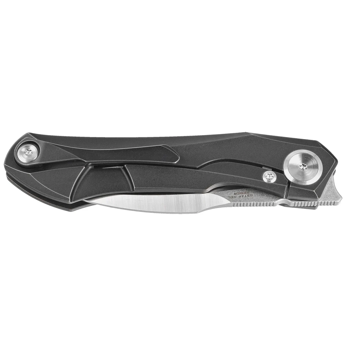 Nóż składany Bestech Ivy Black Titanium, Stonewashed/Satin CPM S35VN by Ostap Hel (BT2004A) 2 webp