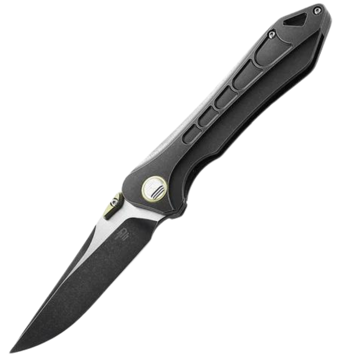 Nóż składany Bestech Supersonic Black Titanium, Black Stonewashed / Satin CPM S35VN (BT1908A) 1 png