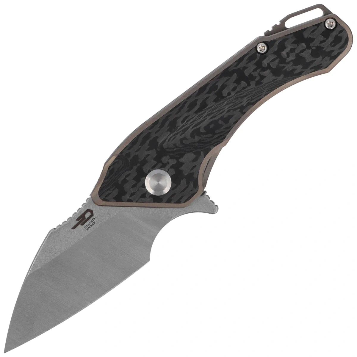 Nóż składany Bestech Goblin Black Titanium / Carbon Fiber, Stonewashed / Satin CPM S35VN (BT1711A) 1 webp