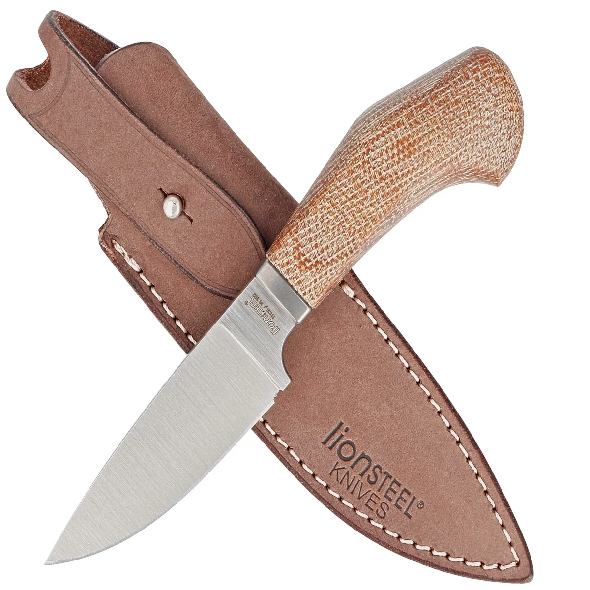 Nóż LionSteel Willy Natural Canvas, Satin M390 by Gianluigi ''Wilson'' Simonella (WL1 CVN) 2 webp