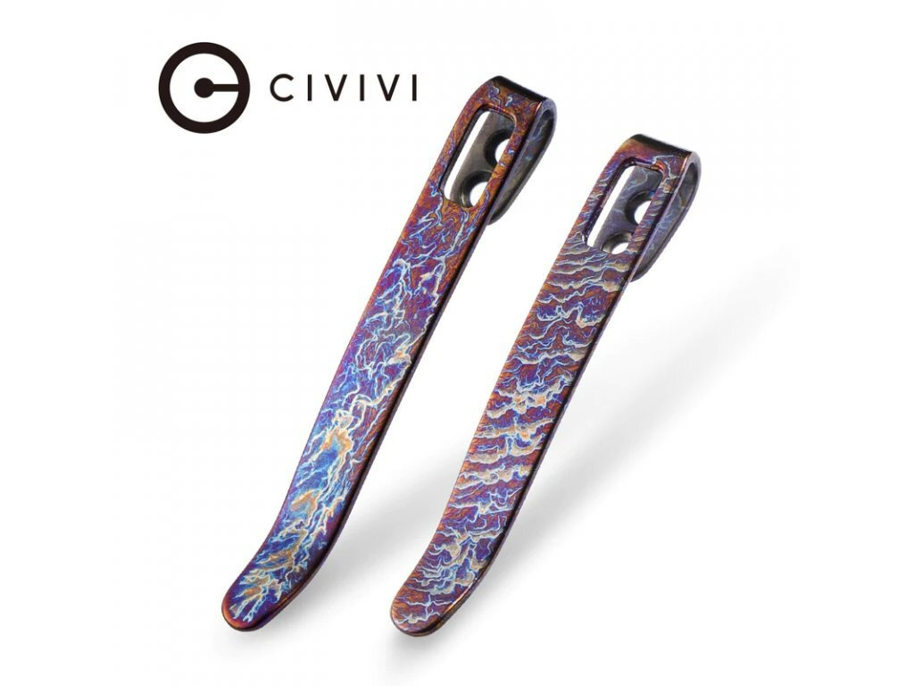 Klips Civivi 2 szt. Flamed Blue/Purple Titanium 50mm/55mm (T002A) 1 jpg