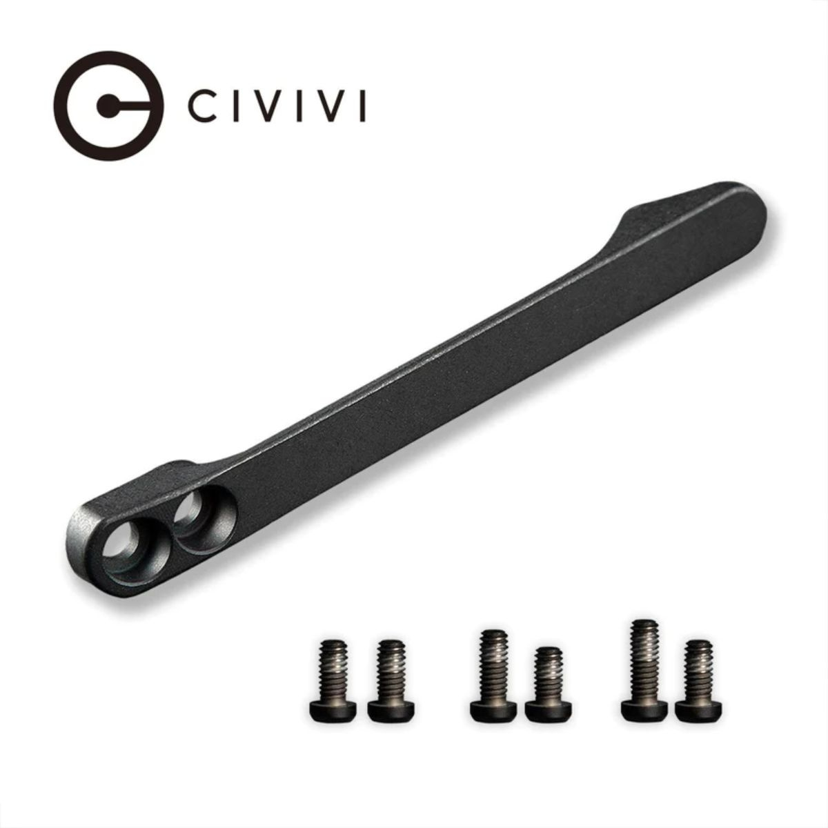 Klips Civivi Black Titanium, Tytanowe Śruby do WE, Civivi, Sencut ( (T001D) 1 jpg