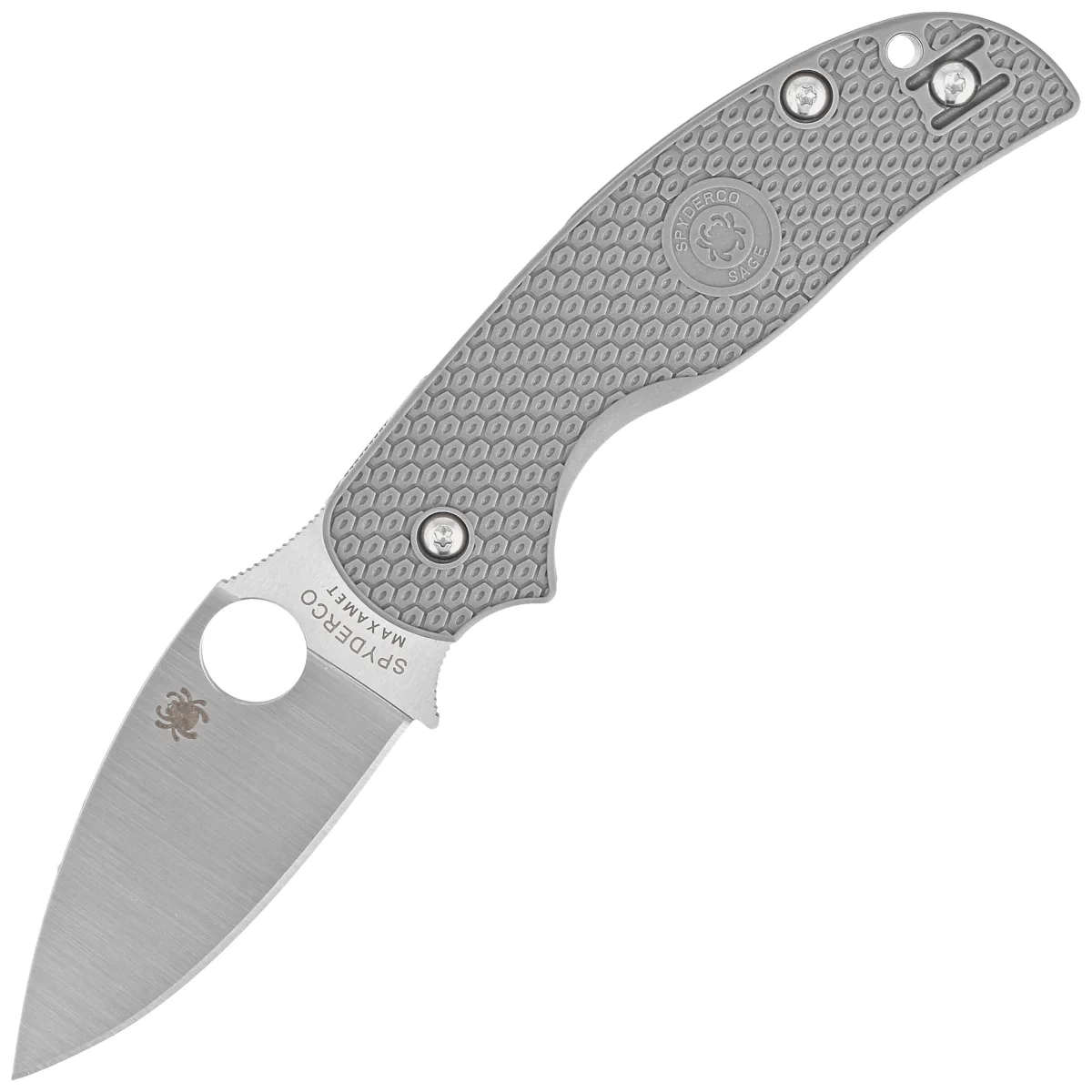 Nóż składany Spyderco Sage 5 Grey FRN, Satin Maxamet by Sal Glesser (C123PGY) 1 webp