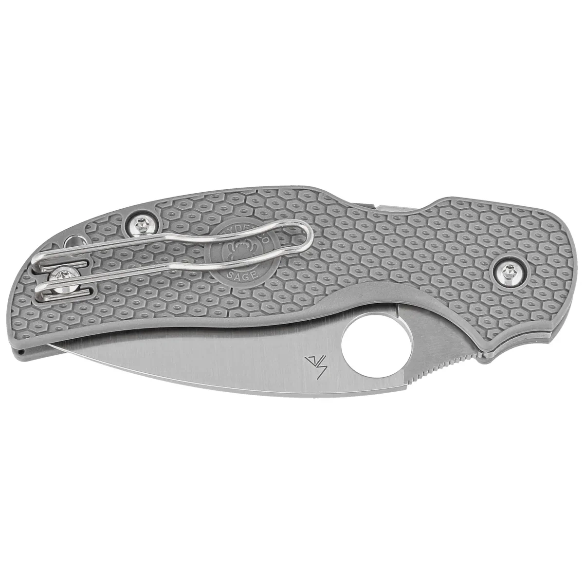 Nóż składany Spyderco Sage 5 Grey FRN, Satin Maxamet by Sal Glesser (C123PGY) 2 webp