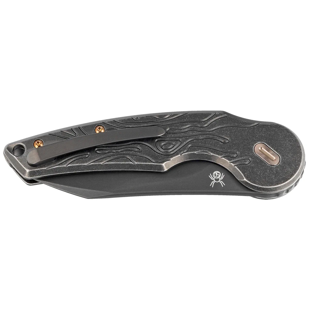 Nóż składany Fox Jupiter Black Titanium, Stonewashed PVD M390 by Denis Simonutti (FX-555 TIBR) 2 webp