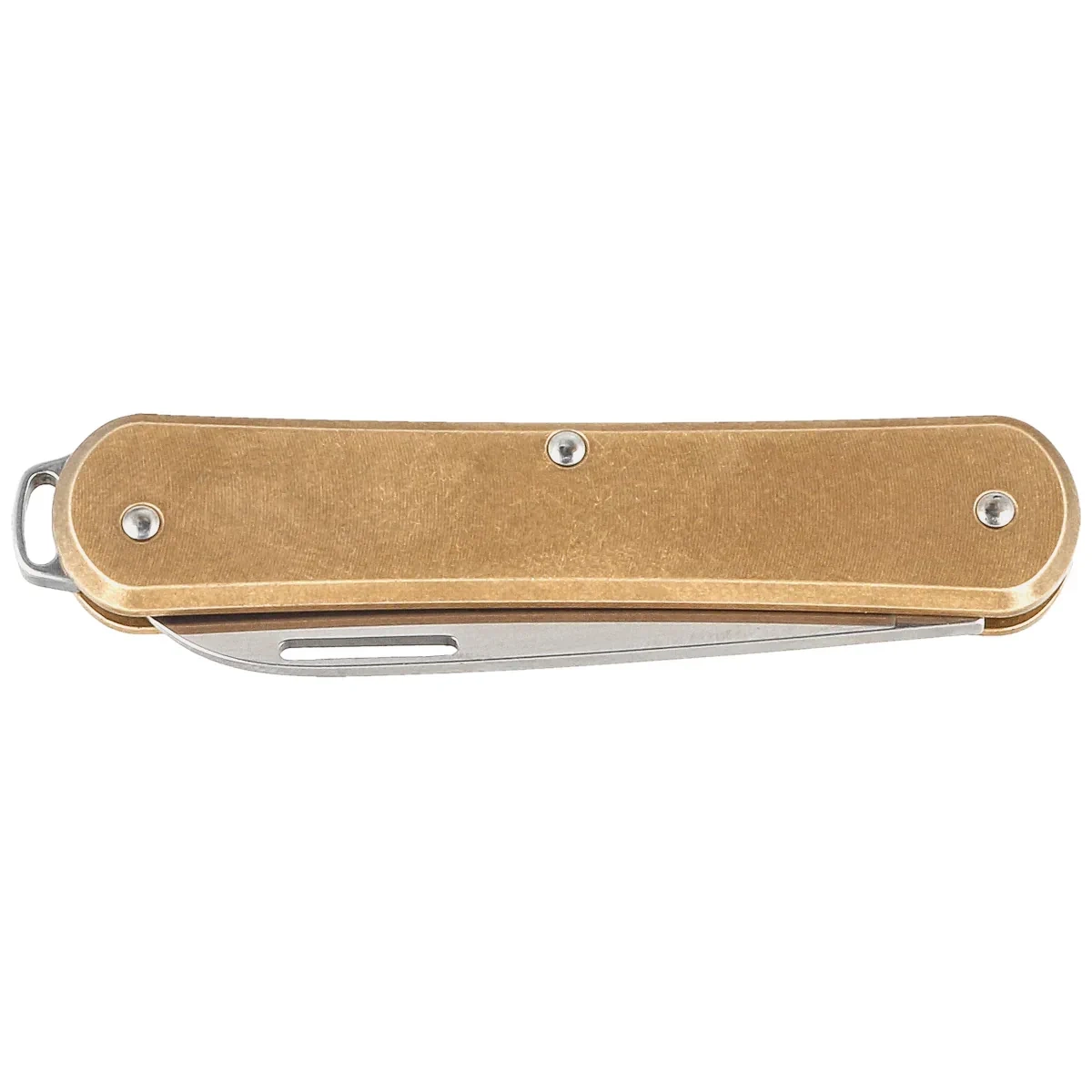 Scyzoryk Fox Vulpis Brass Polished, stal M390, 130 mm 2 webp