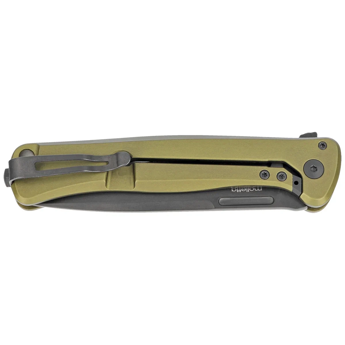 Nóż składany LionSteel Skinny Green Aluminium/Green Canvas Micarta, Old Black MagnaCut by Molletta (SK01A GB) 2 webp