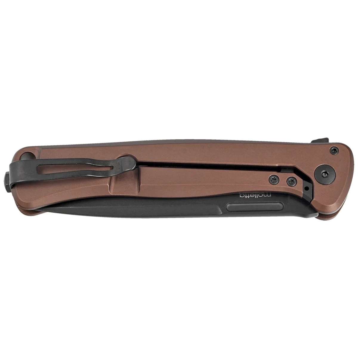 Nóż składany LionSteel Skinny Earth Aluminium/Natural Canvas Micarta, Old Black MagnaCut by Molletta (SK01A EB) 2 webp