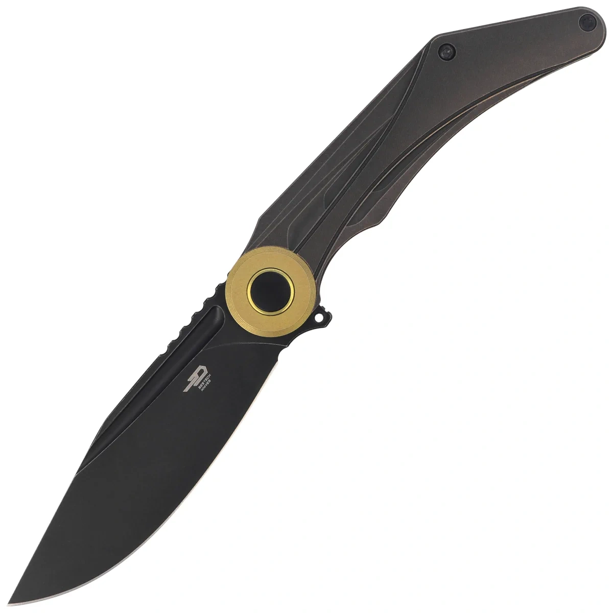 Nóż składany Bestech Seraph Black Bronze Titanium, Black Stonewashed M390 by Kombou (BT2403E) 1 webp