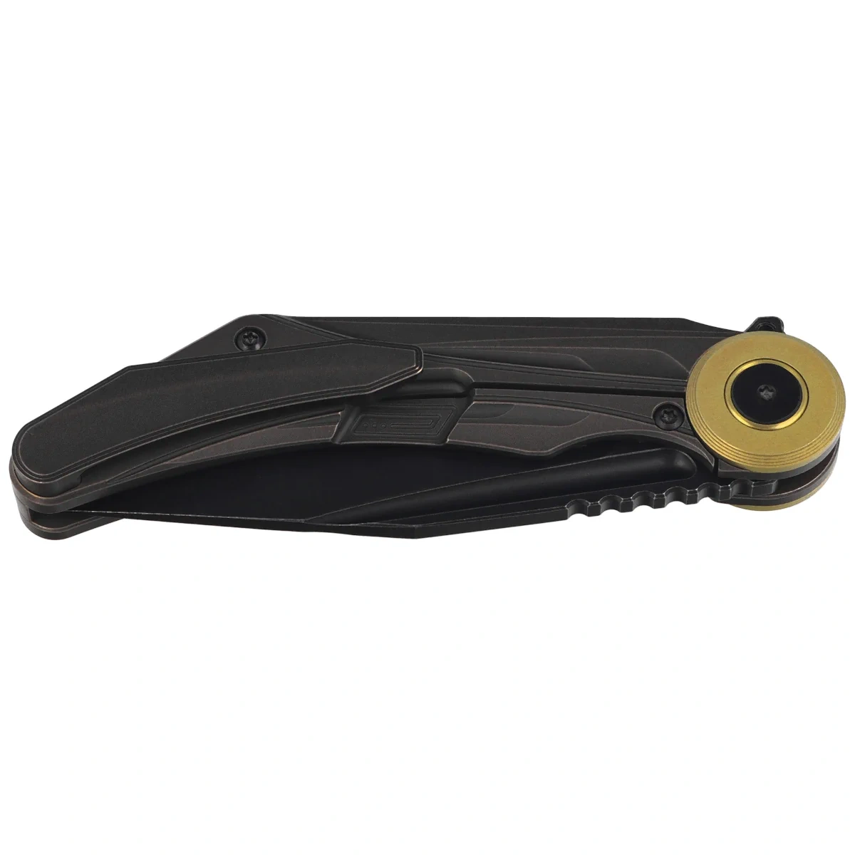Nóż składany Bestech Seraph Black Bronze Titanium, Black Stonewashed M390 by Kombou (BT2403E) 2 webp